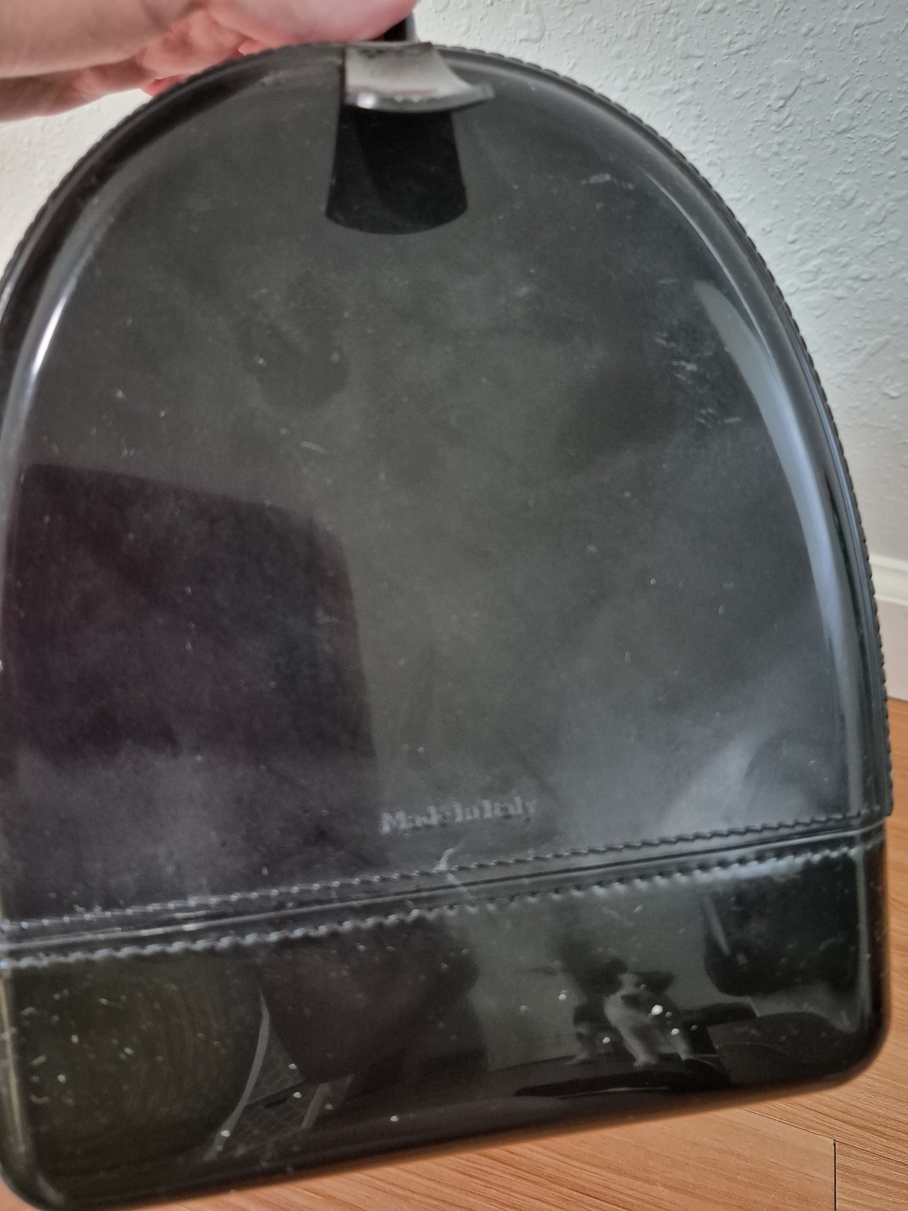Furla Candy Glossy Black Handbag with Top Handles - Picture 4 of 12